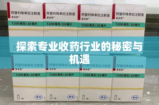 南昌探索专业收药行业的秘密与机遇