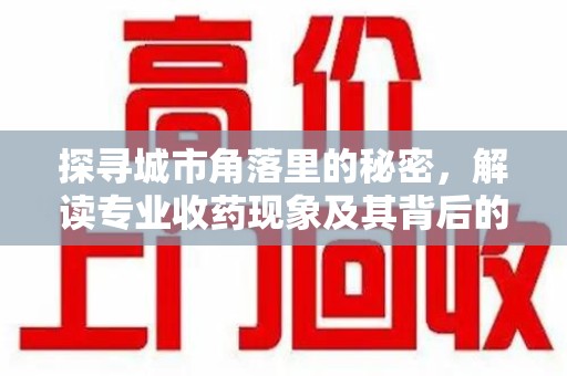 南昌探寻城市角落里的秘密，解读专业收药现象及其背后的故事